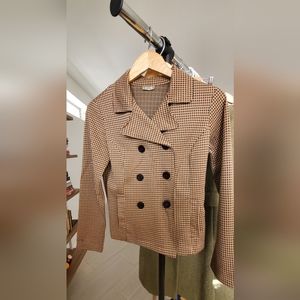 Glam Lightweight Stretch Blazer Sports Jacket Women's Herringbone (M/L)